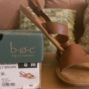 EUC Boc leather sandals in camel brown.  Size 8M.